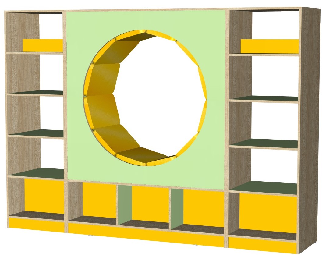 Стенка для детей. Стенка двухсторонняя. Стенка игровая детская двухсторонняя. Стеллаж с кругом внутри. Двухсторонняя стенка 